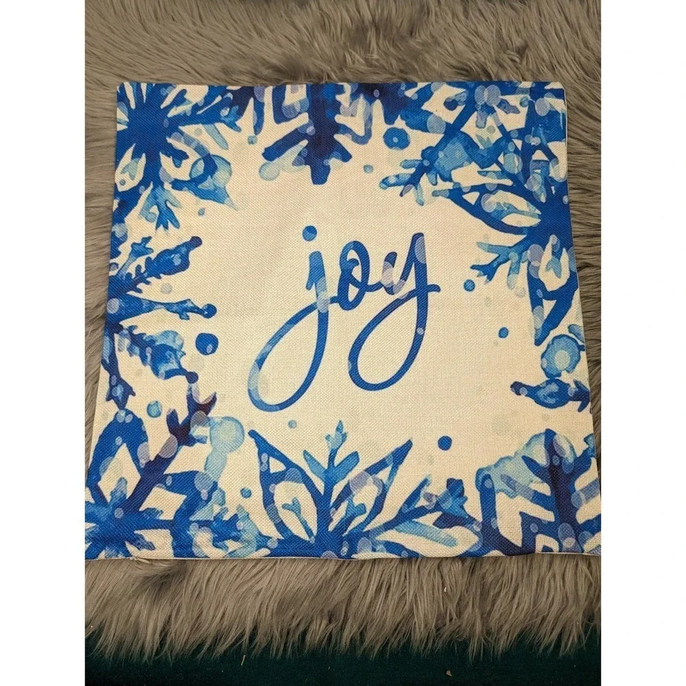 Blue Christmas Winter pillow cases